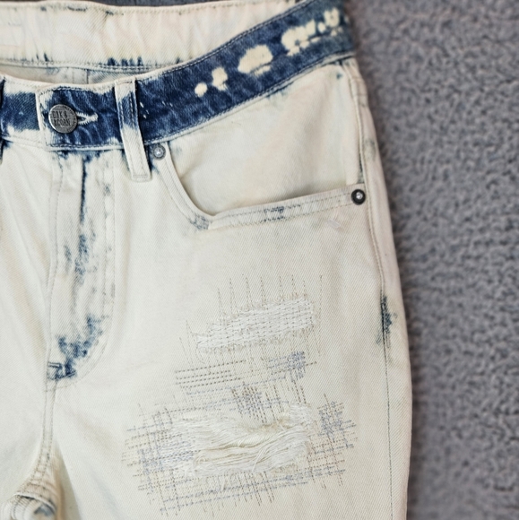 Oak & Acorn Men's Super Distressed Bleached Jean Short Sz 28 Raw Hem Punk Grunge - Picture 4 of 11